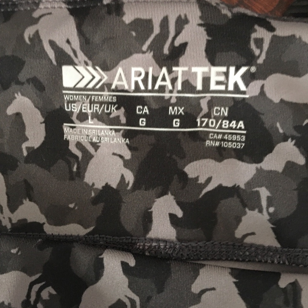 Ariat women’s' Gray Riding Tights - Picture 7 of 9